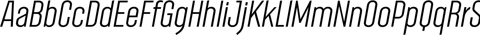 Albireo Semi Condensed Light Italic
