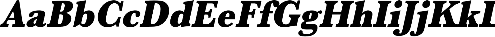 Baskerville URW Extra Narrow Ultra Bold Oblique