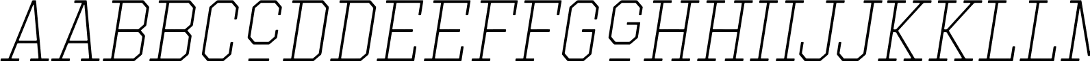 Hockeynight Serif Thin Italic