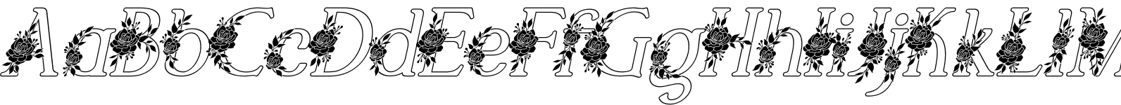 El Katana Alt Flo Medium Outline Italic