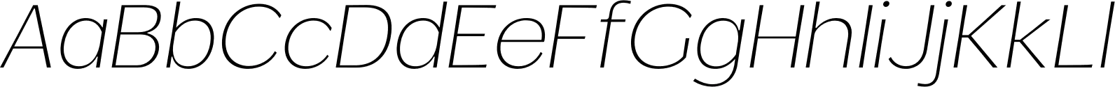 Venlury Extra Light Italic