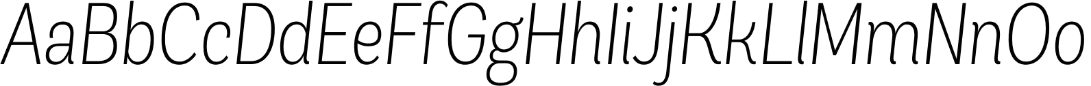 Andes Condensed ExtraLight Italic