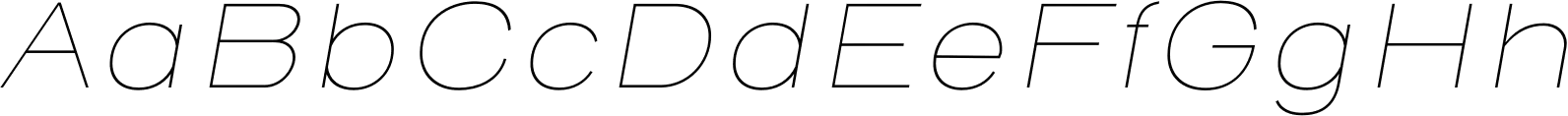 Henderson Sans Thin Italic