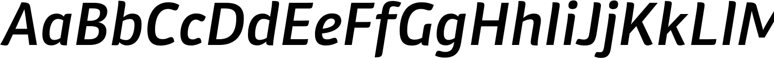 Plantago Extended Semibold Italic