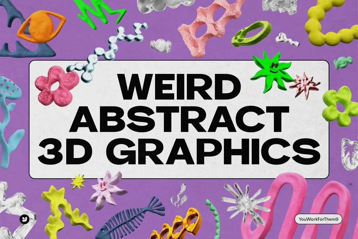 Weird Abstract 3D Graphics Collection