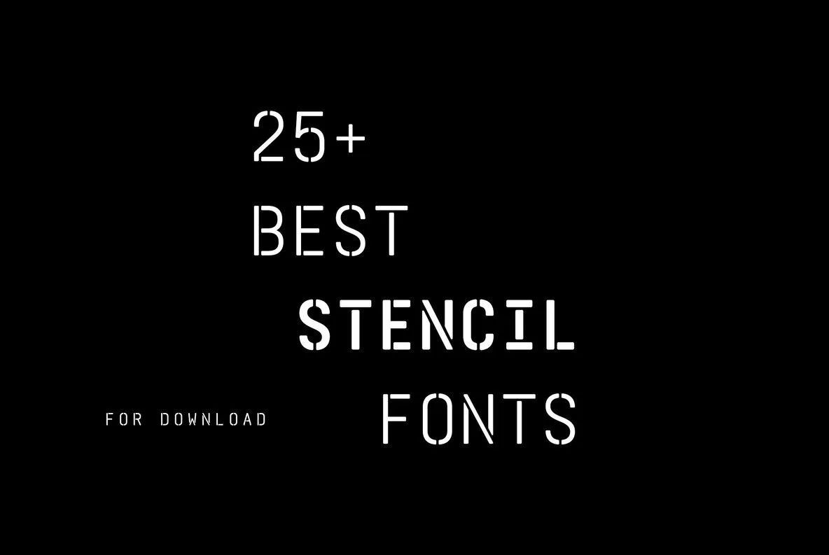 25 Amazing Stencil Fonts For Graphic Design Collection