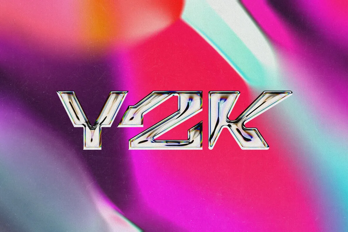 Y2K-Style logo design  Lettering design, Graphic design fonts