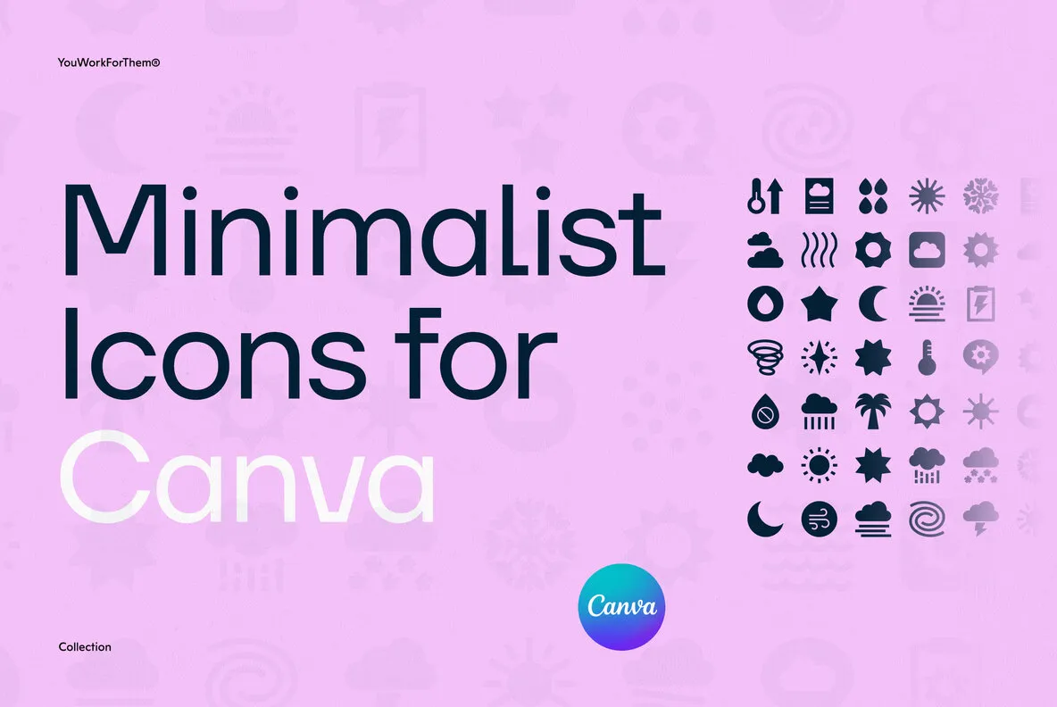 Minimalist Icons For Canva Collection