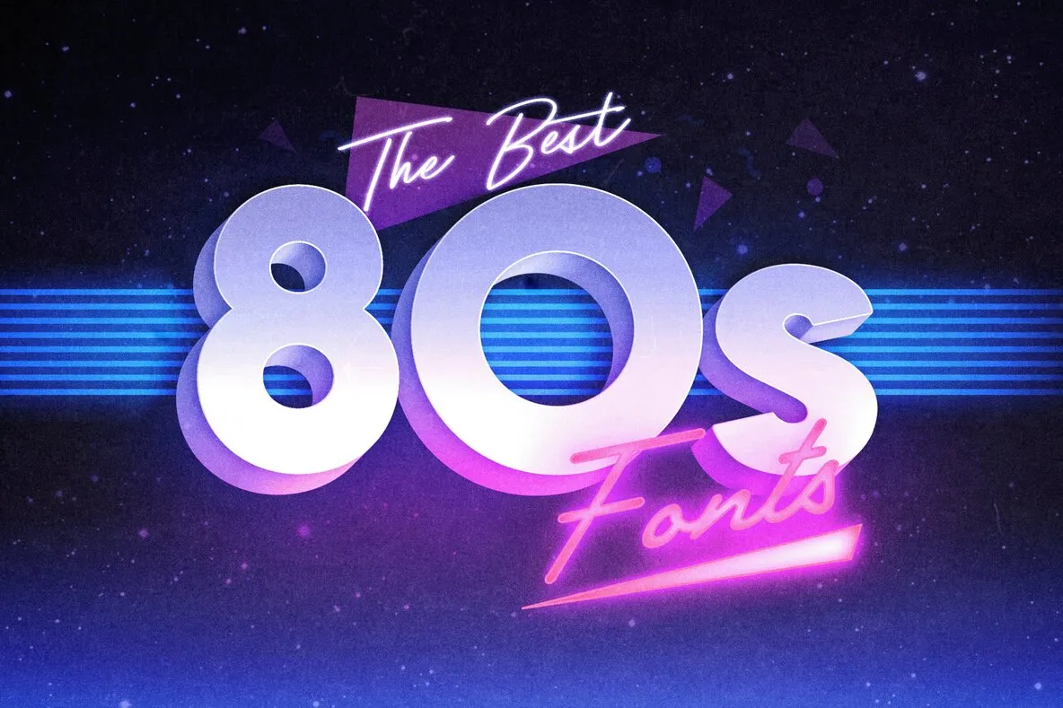 The Best 80s Fonts   From Neon Glow To Retro Flow Collection