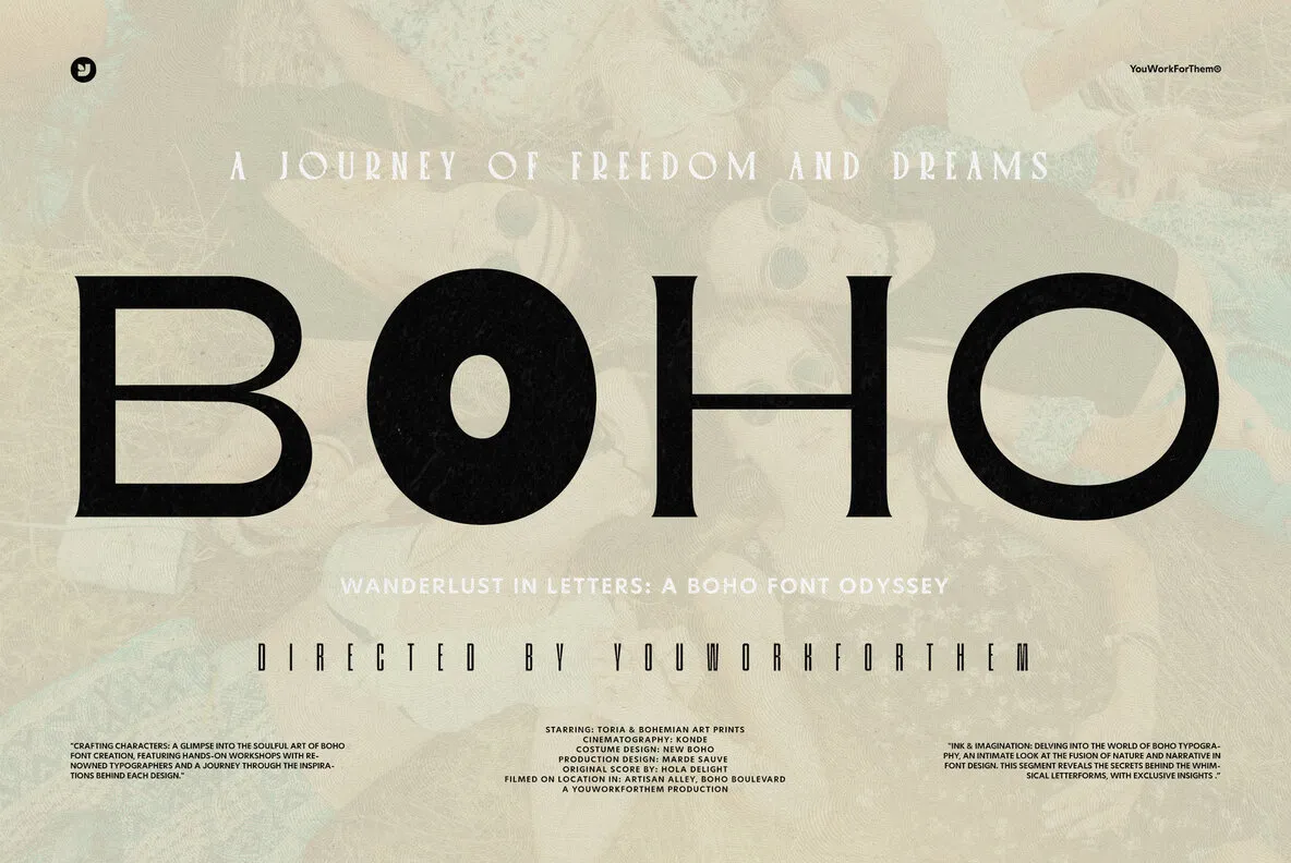 Boho Style Fonts   Graphics  A Journey Into Artistic Freedom Collection