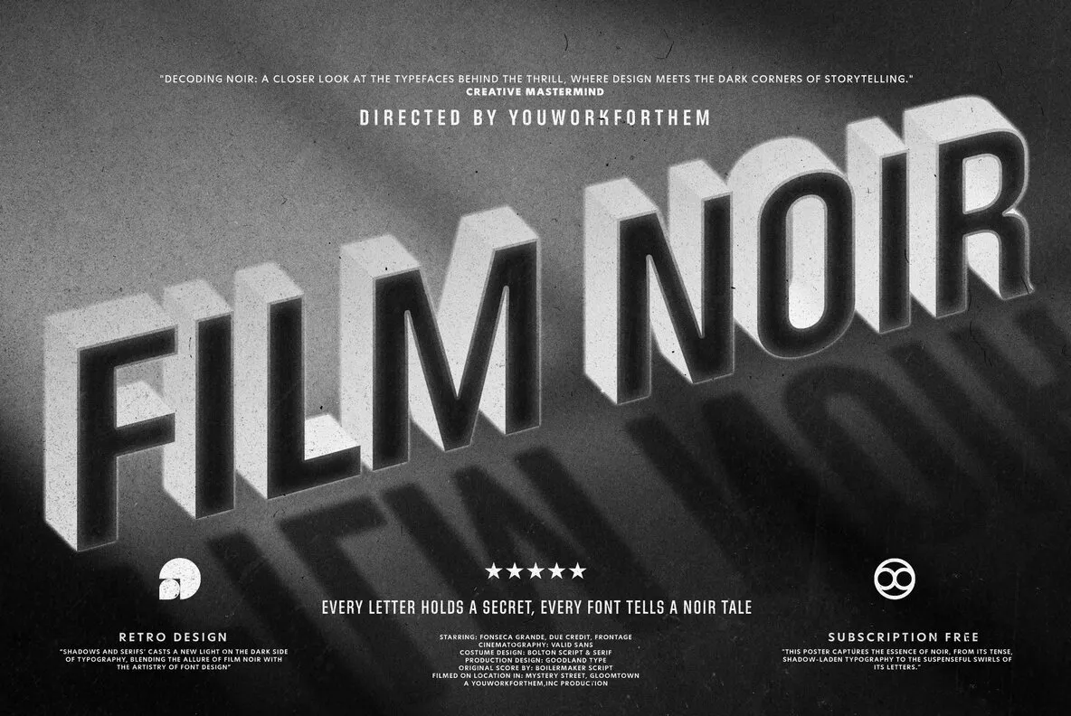 Film Noir Fonts Collection