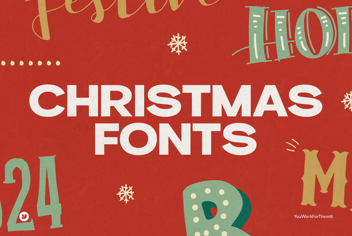 Christmas Fonts   Typography For Festive Creations Collection