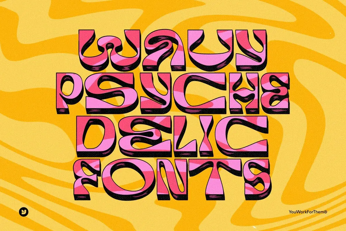 Wavy Psychedelic Fonts