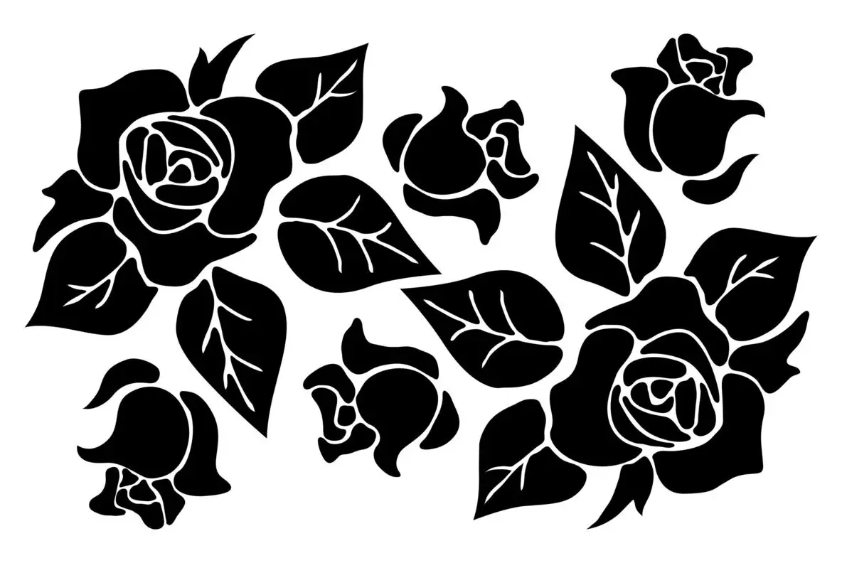 Botanicals 10 Roses Graphics - YouWorkForThem