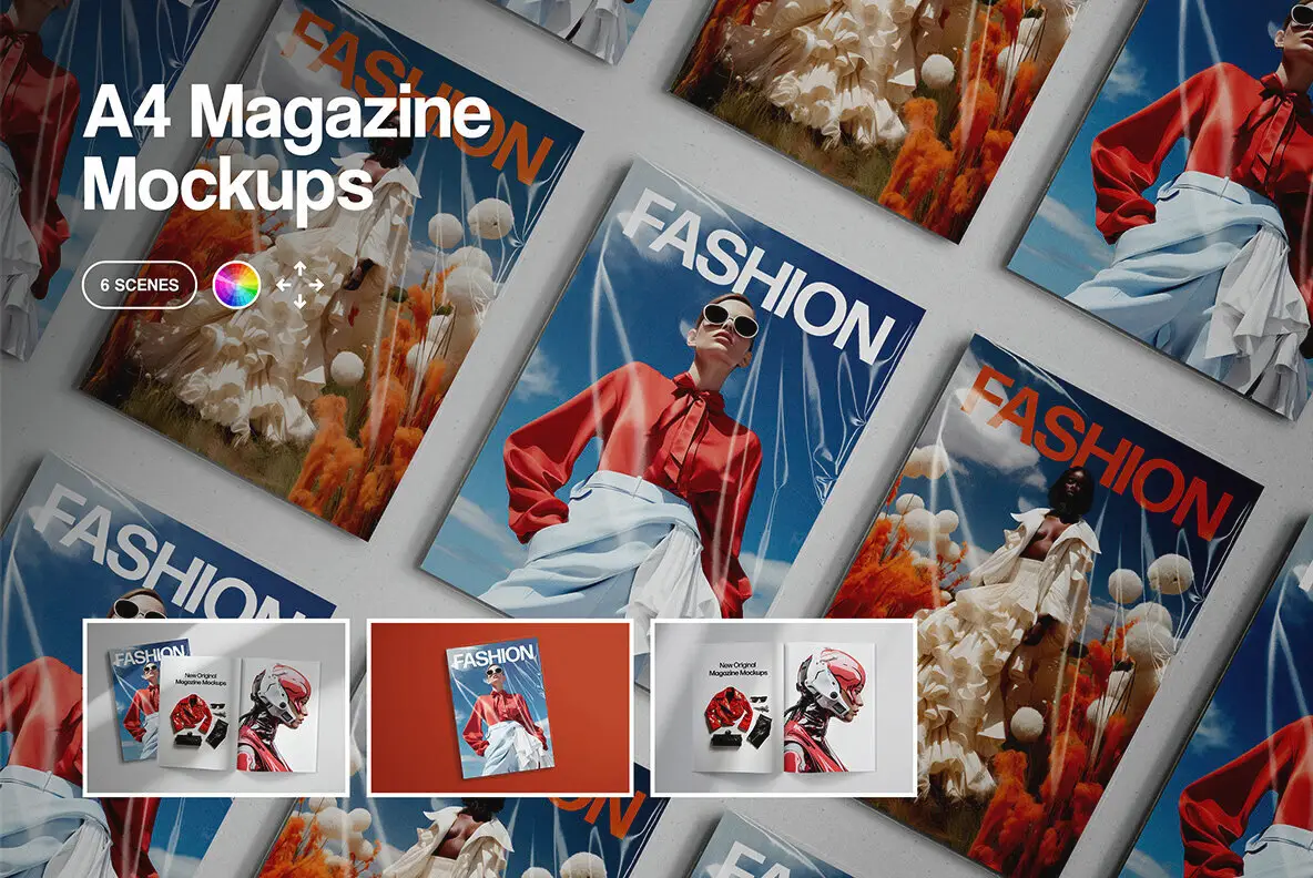 A4 Magazine Mockups