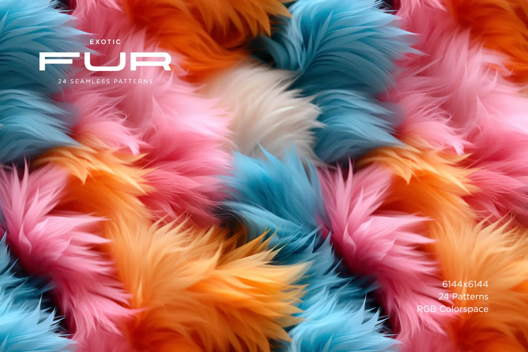 Exotic Fur - 24 Seamless Patterns Patterns - YouWorkForThem