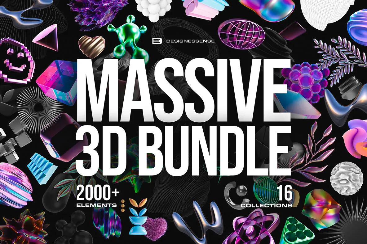 MASSIVE 3D BUNDLE - 2000 elements