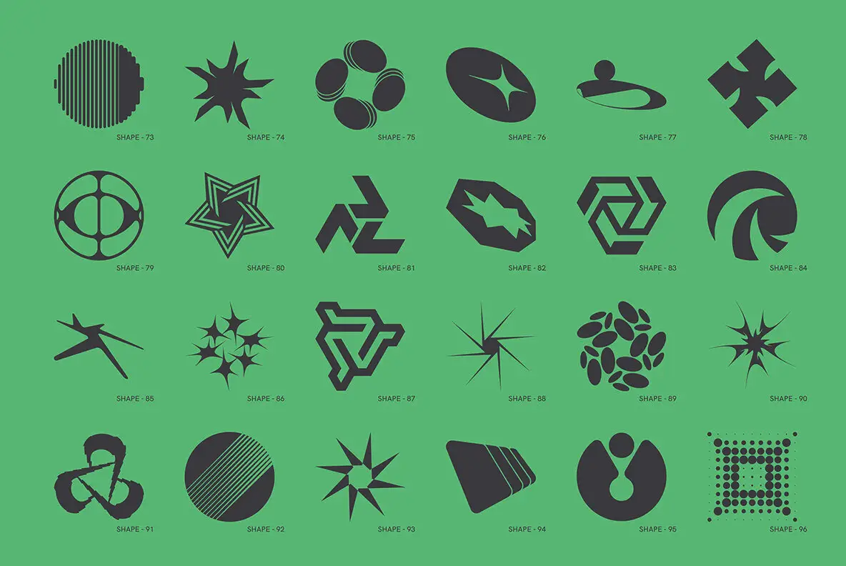 120 Abstract Geometric Shapes Part 4 Graphics - YouWorkForThem