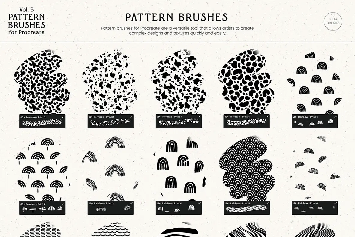Pattern Brushes For Procreate Vol 3 - YouWorkForThem