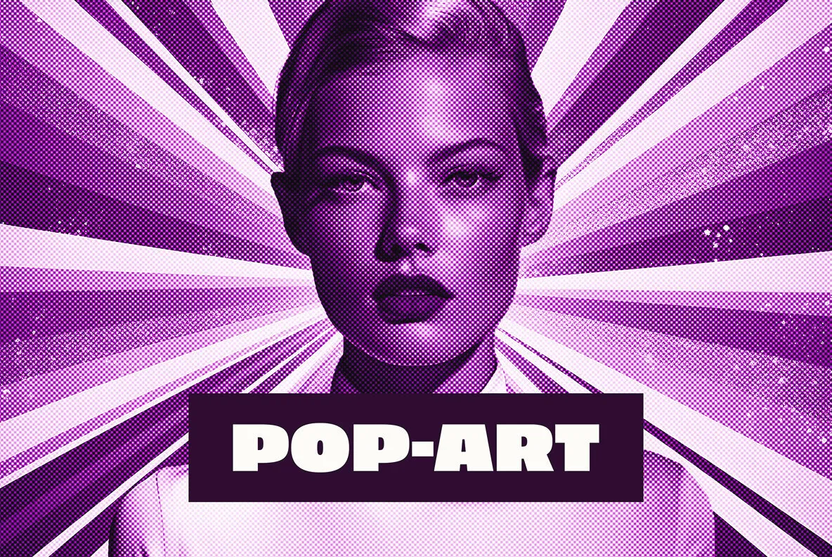 Pop Art Halftone Photo Effect