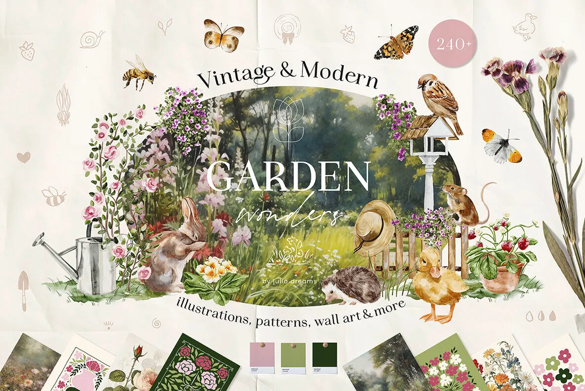 Garden Wonders Watercolor Collection