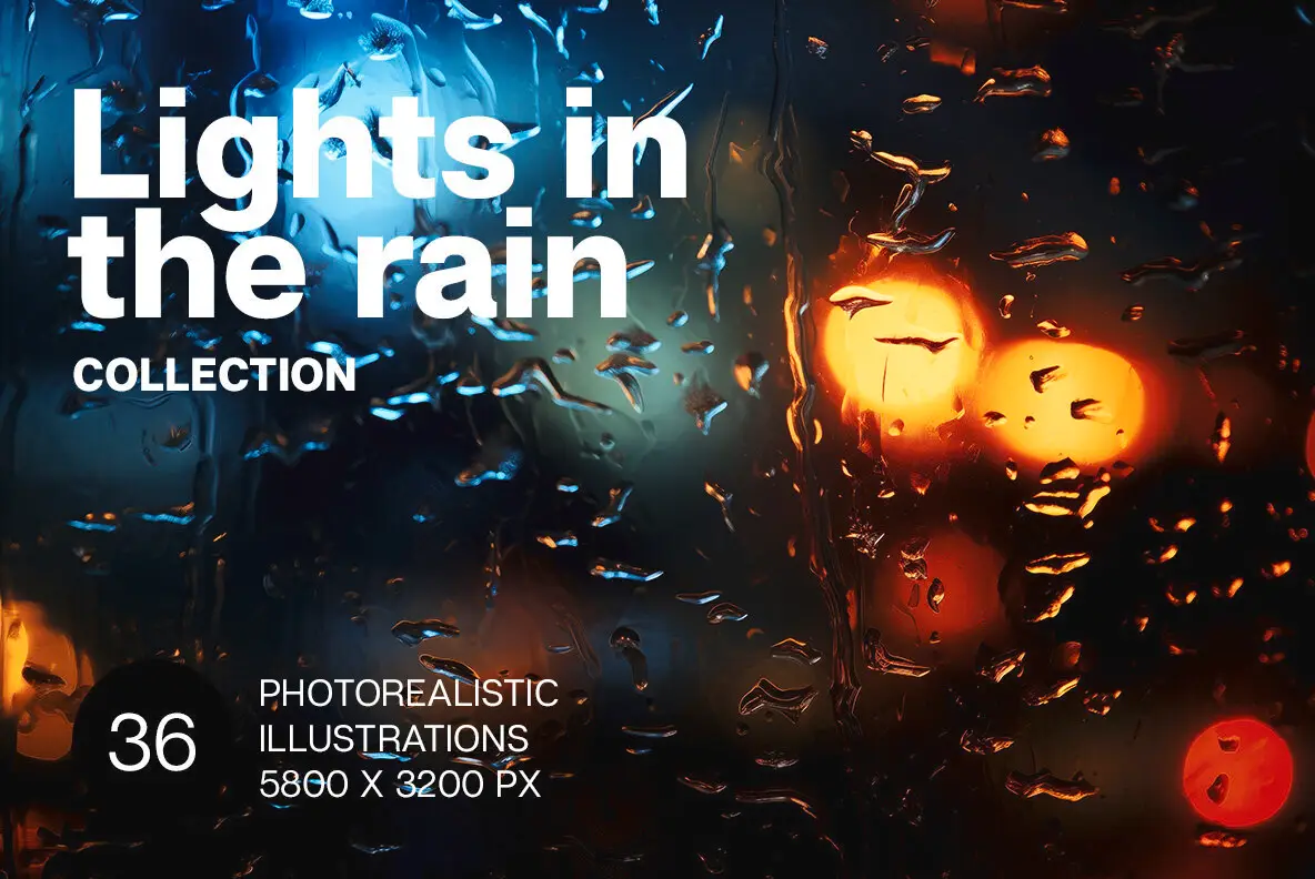 Lights in the rain