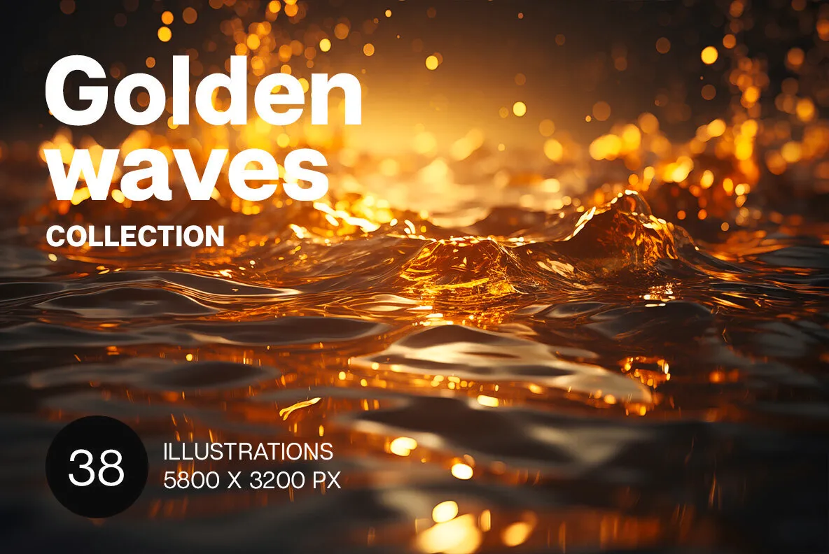 Golden Waves Graphics - YouWorkForThem