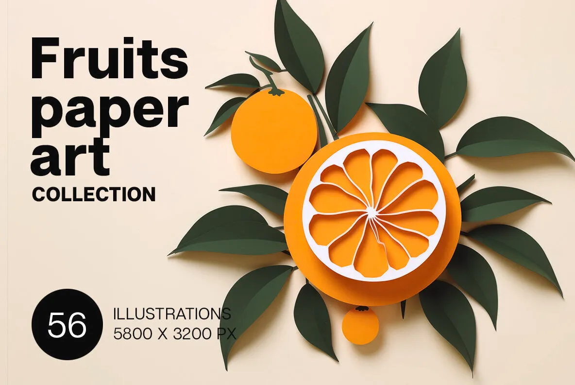 Fruits paper art