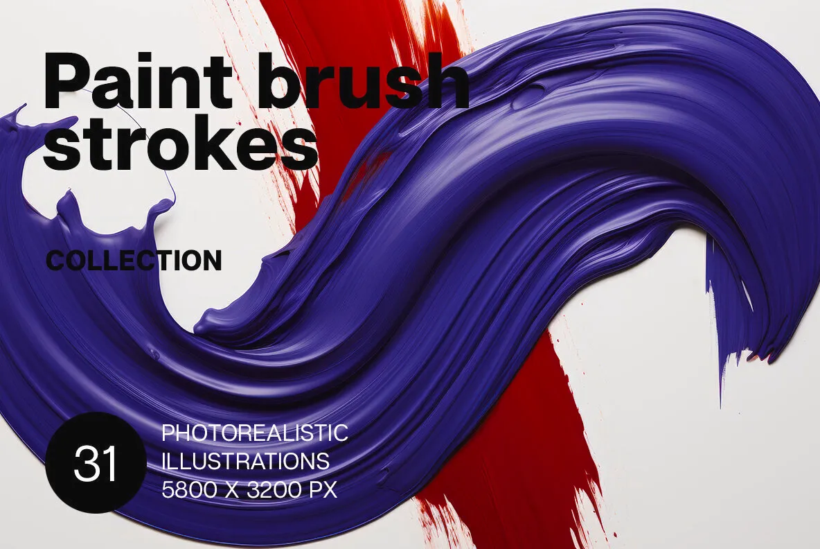 Paint brush strokes