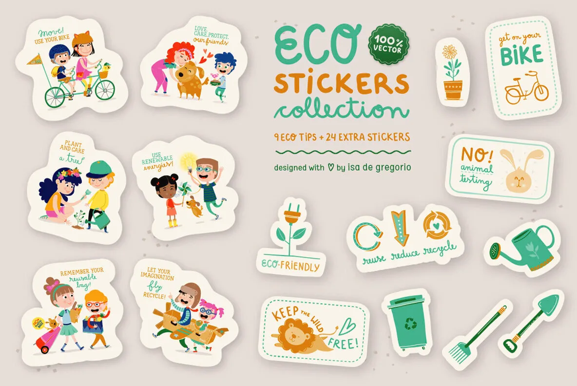 Eco Stickers to Care the Planet