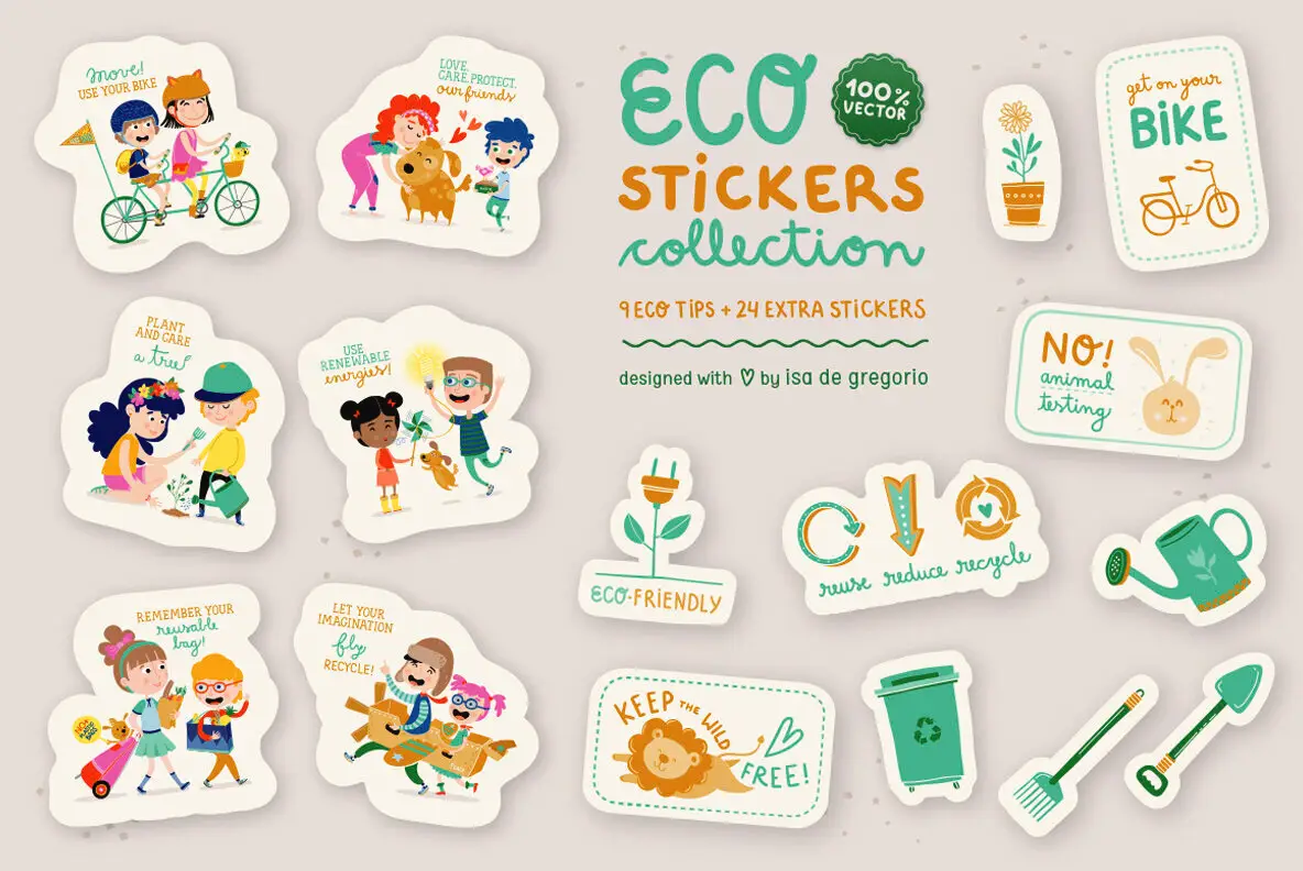 Eco Stickers to Care the Planet