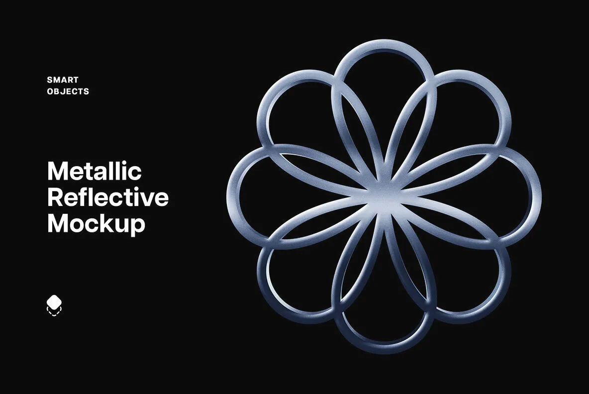 Metallic Reflective Logo Mockup