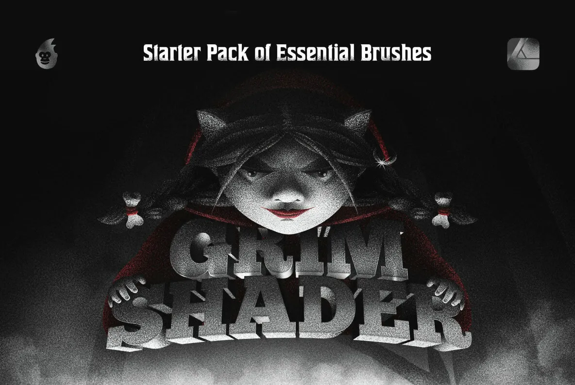 Grim Shader Brushes Starter Pack for Affinity Designer