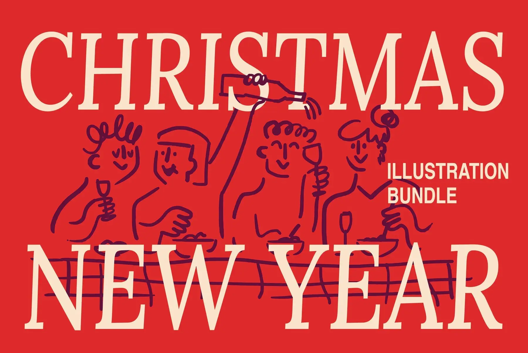 Christmas and New Year - Illustration Bundle