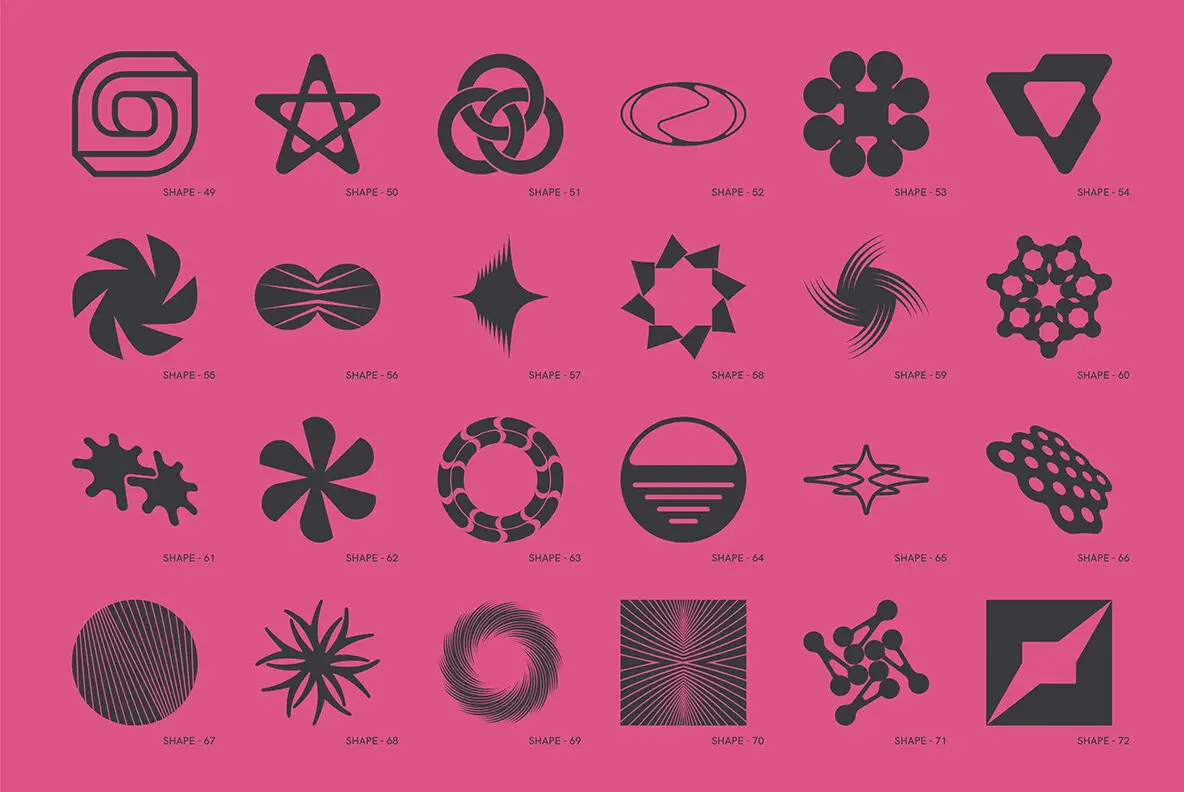 120 Abstract Geometric Shapes - Part 5 Graphics - YouWorkForThem