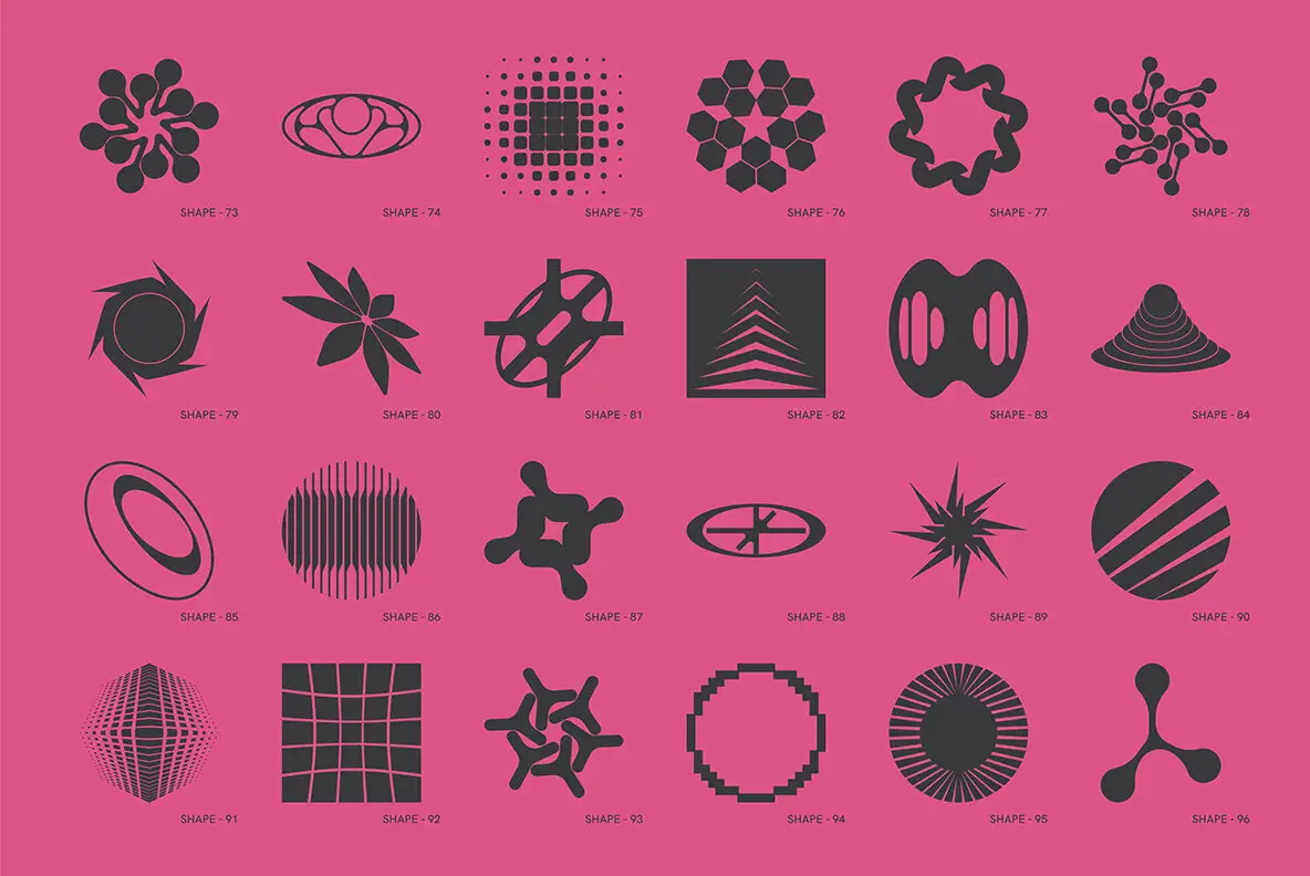 120 Abstract Geometric Shapes - Part 5 Graphics - YouWorkForThem