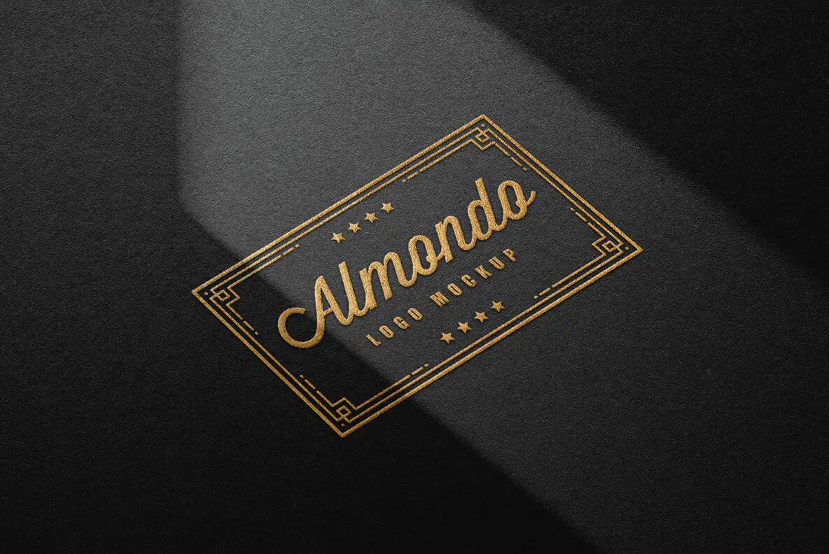 Metallic Foil Stamping Logo Mockup