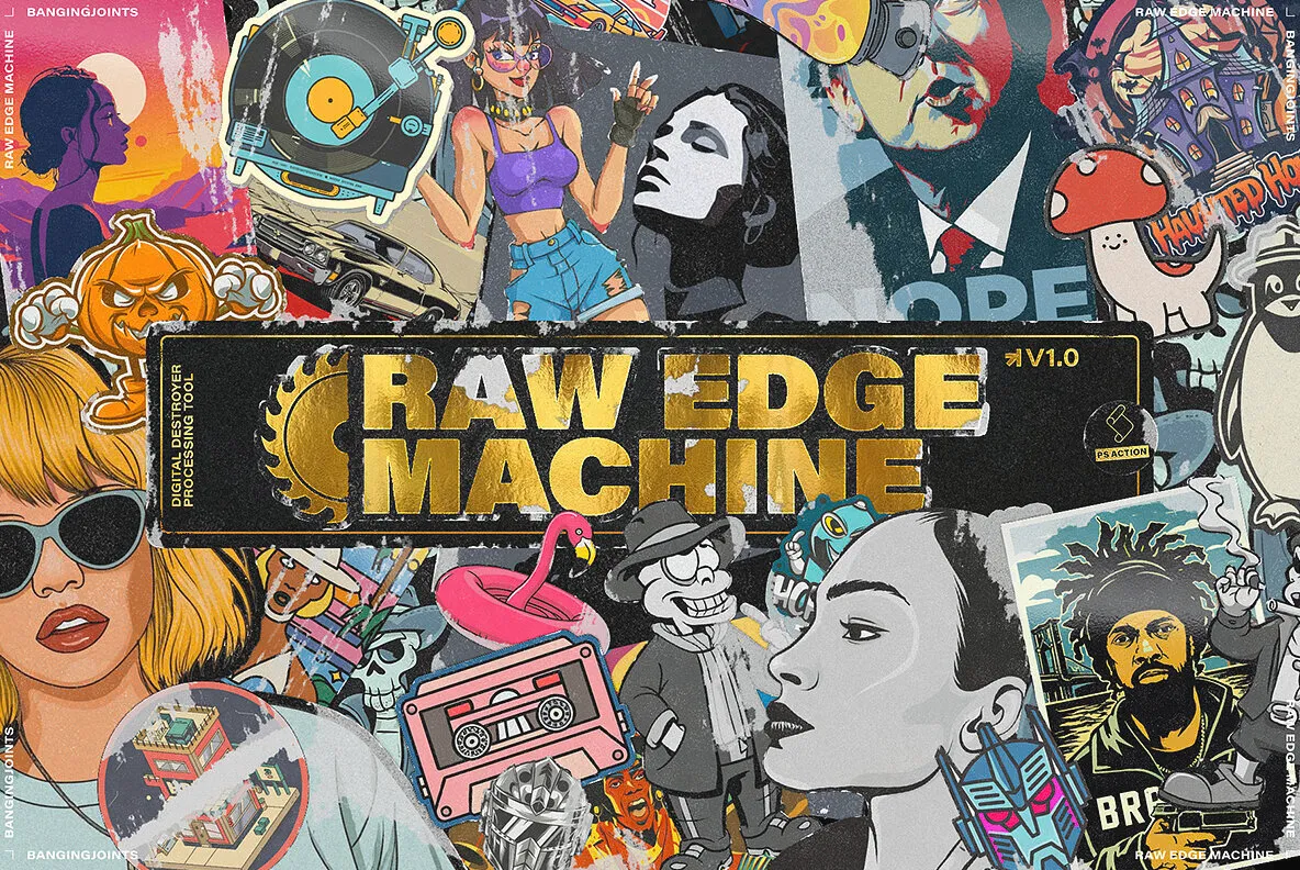 Raw Edge Sticker Poster Machine