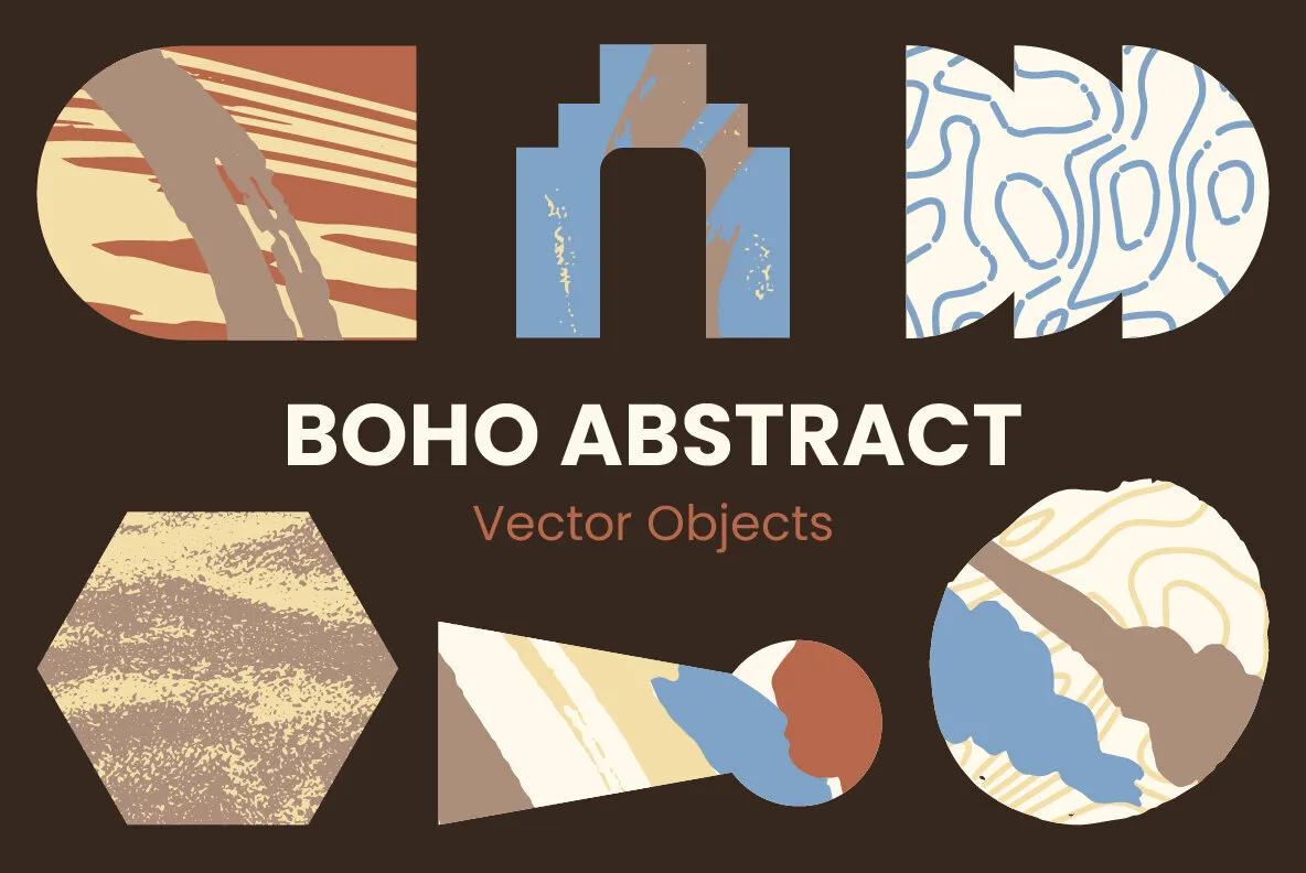 Boho Abstract Vector Objects