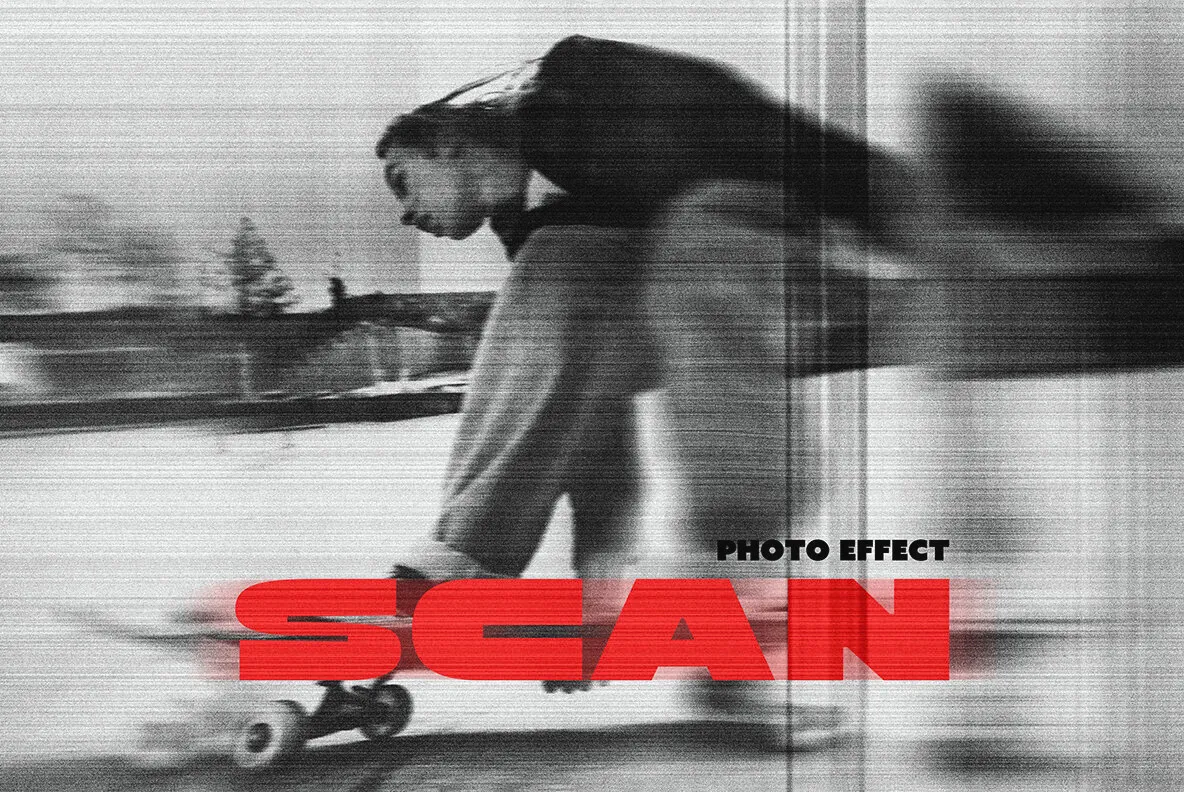 Distorted Scanner Photo Effect