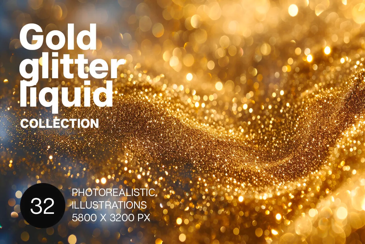 Gold glitter liquid