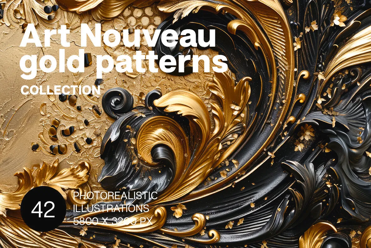 Art Nouveau Gold Patterns