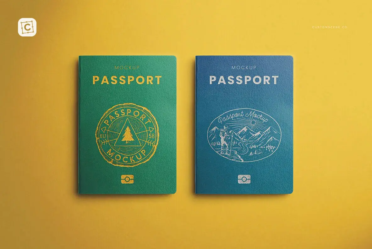 Passport Cover Mockup Graphics YouWorkForThem