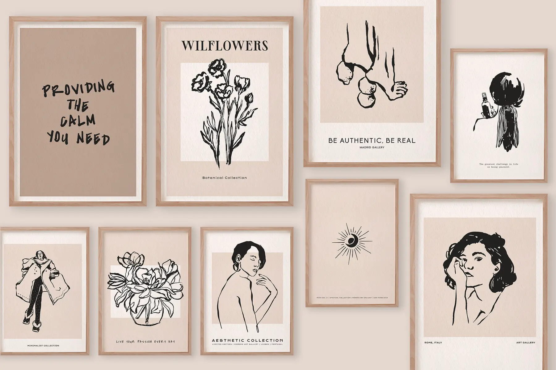 Curated visual reference: Gallery Detail: Minimalist Prints Posters Graphics