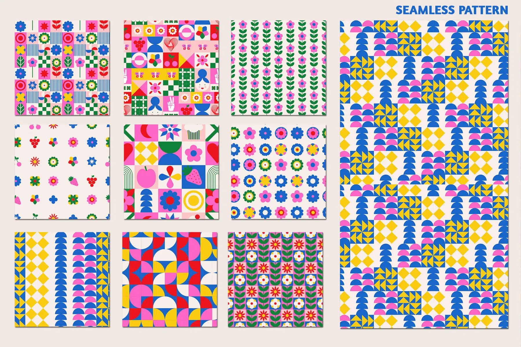 Kit Shape Pattern Bright Geometric Pattern Shapes Creator Kit Patterns - YouWorkForThem