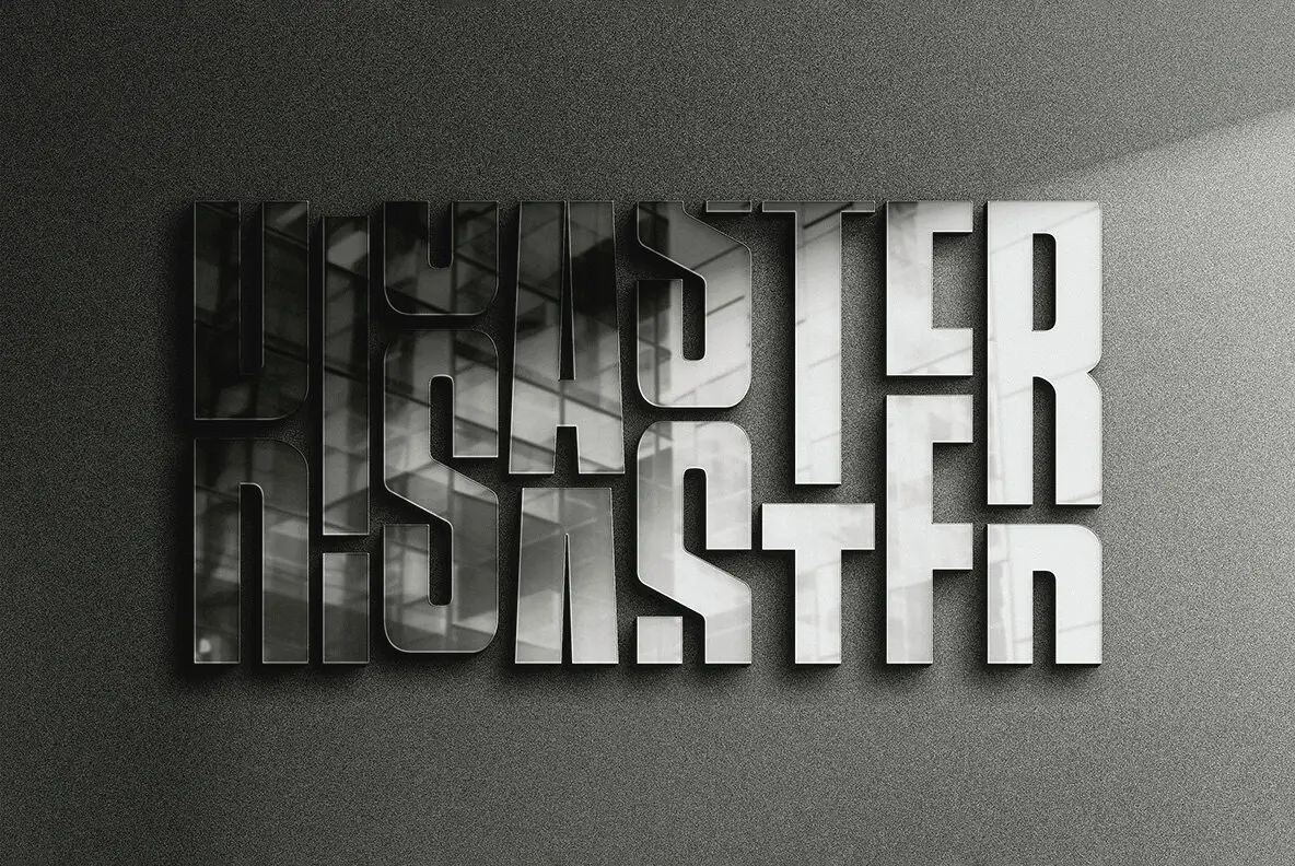 Minimalistic Reflection Logo Text Mockup Graphics - YouWorkForThem