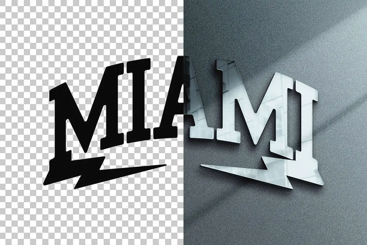 Minimalistic Reflection Logo Text Mockup Graphics - YouWorkForThem