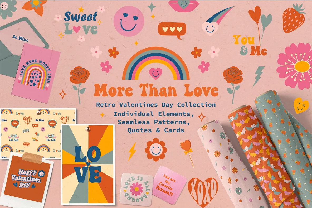 More than Love - Retro Valentine Graphic Collection