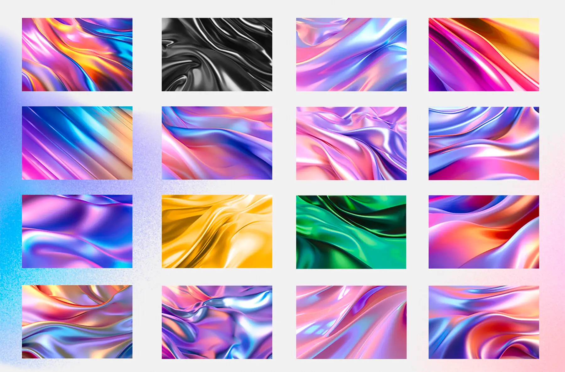 50 Iridescent Wavy Gradient Textures Graphics - YouWorkForThem