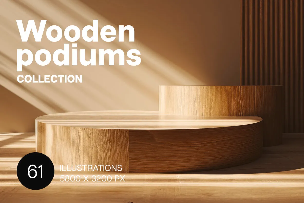 Wooden podiums